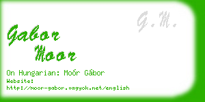 gabor moor business card